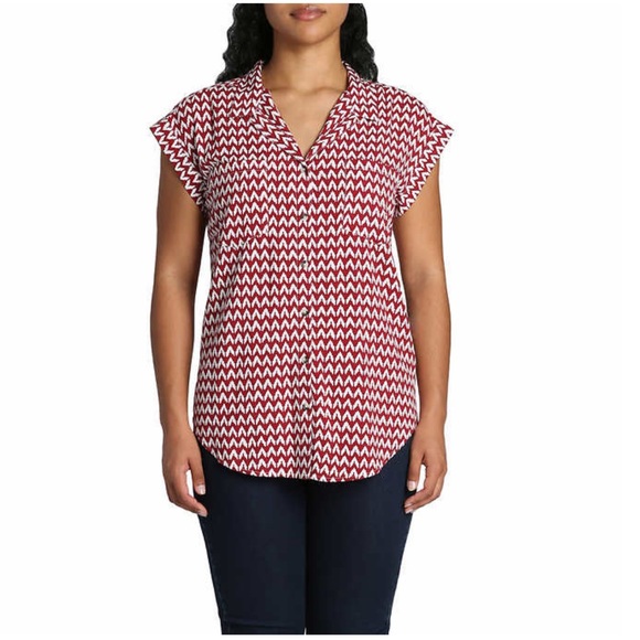 JACHS Girlfriend Tops Jachs Girlfriend Ladies Short Sleeve Blouse